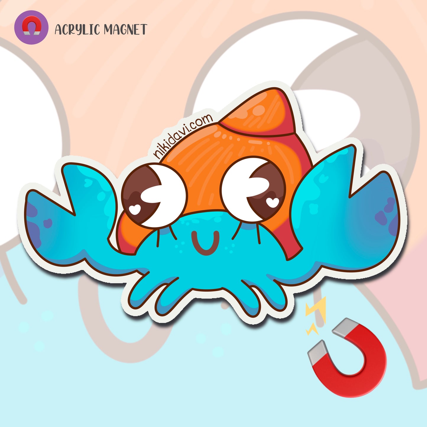 Derpy Sea Critters Acrylic Magnet
