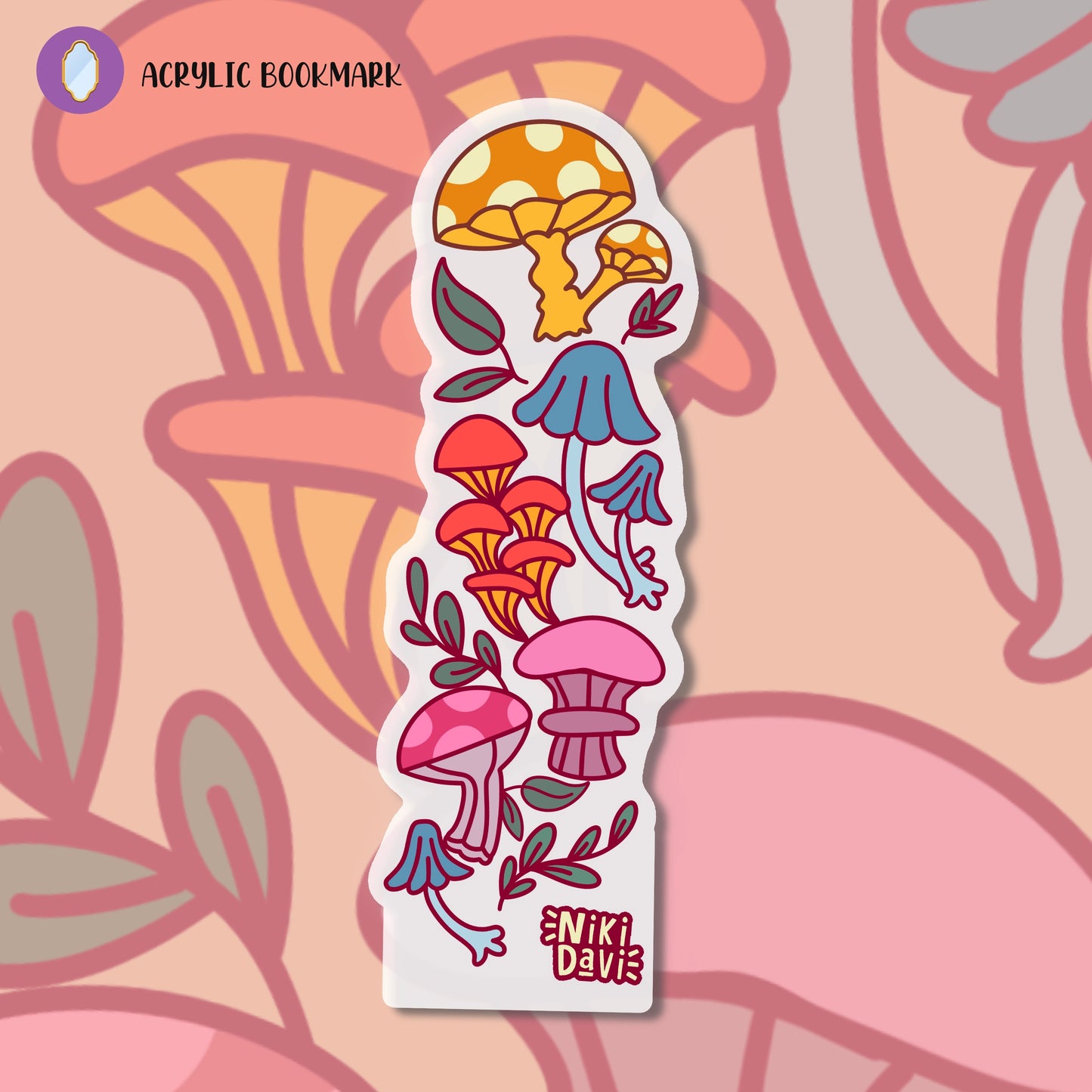 Whimsical Mushroom Bookmark