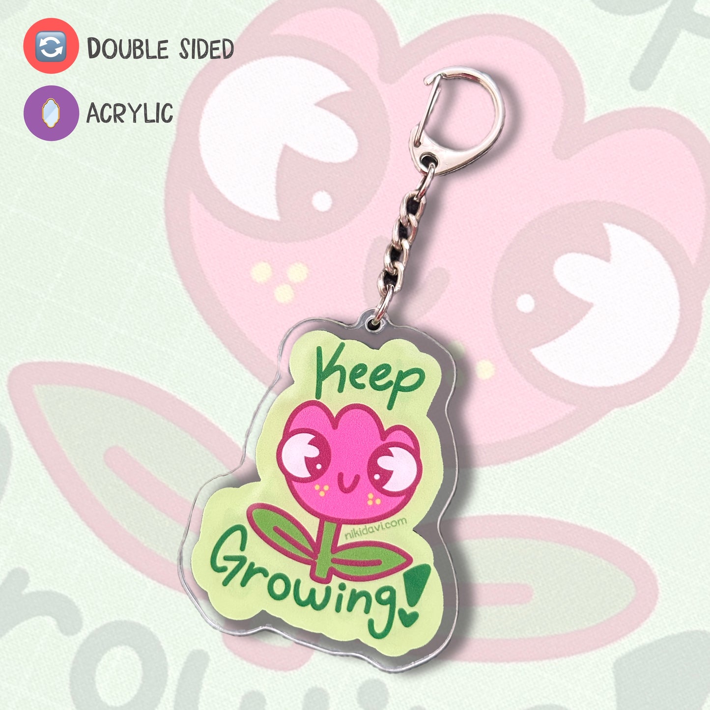 Keep Growing Acrylic Keychain