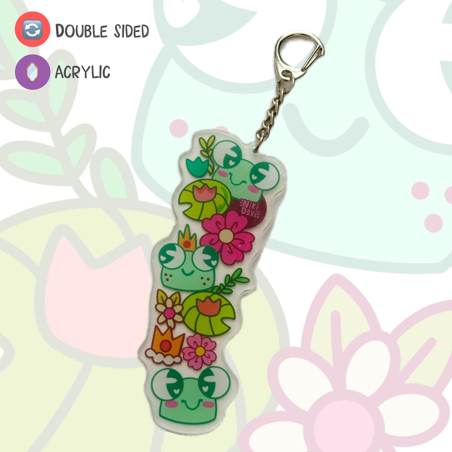 Derpy Frog Acrylic Keychain