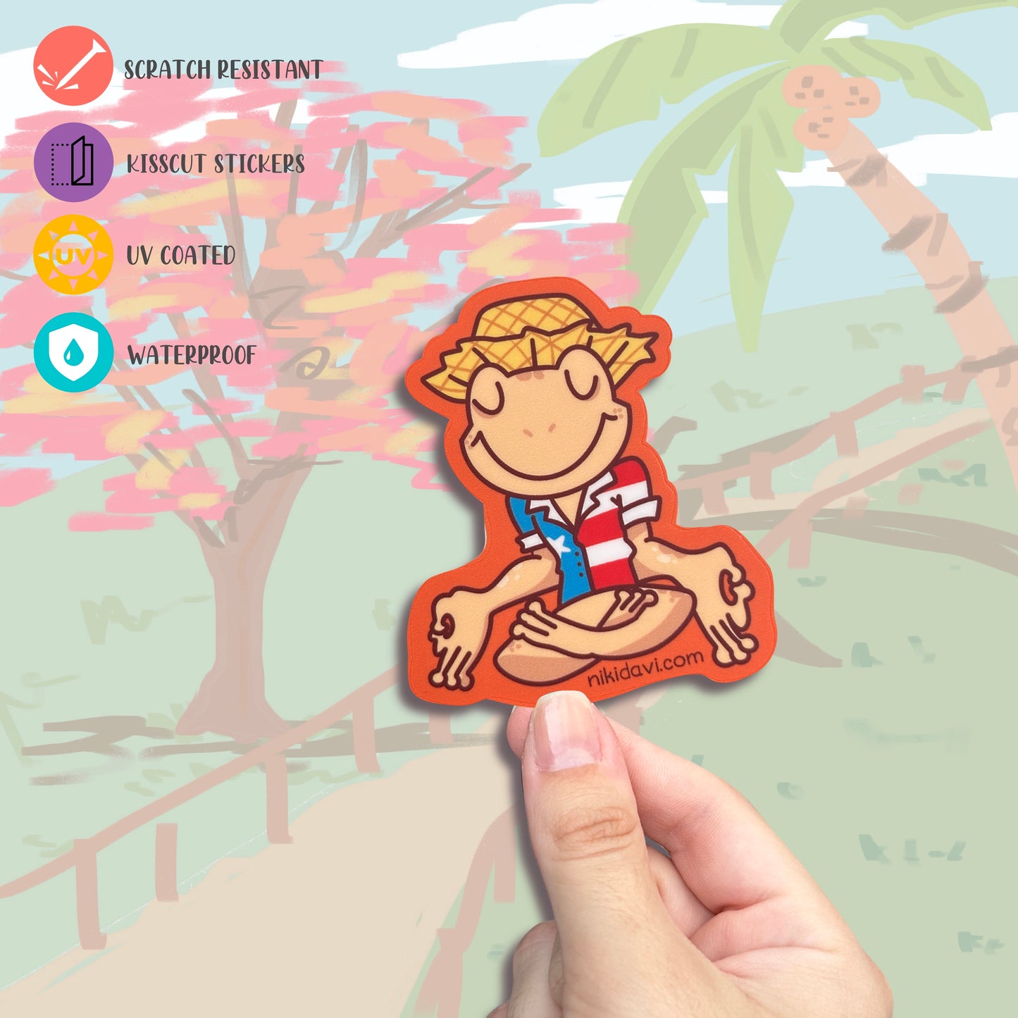 Coqui Jibaro Kis Cut Premium Sticker