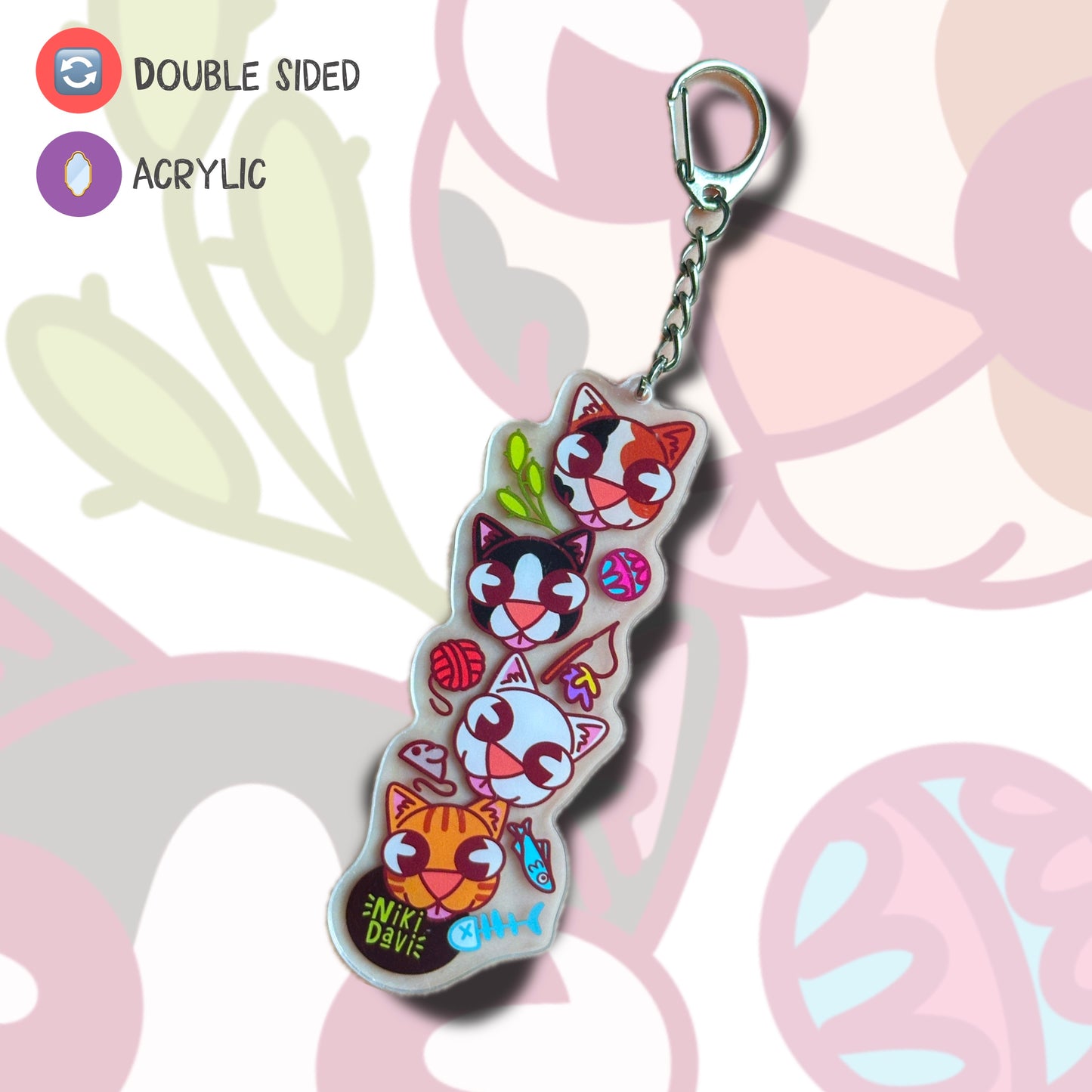 Cat Lover Acrylic Keychain