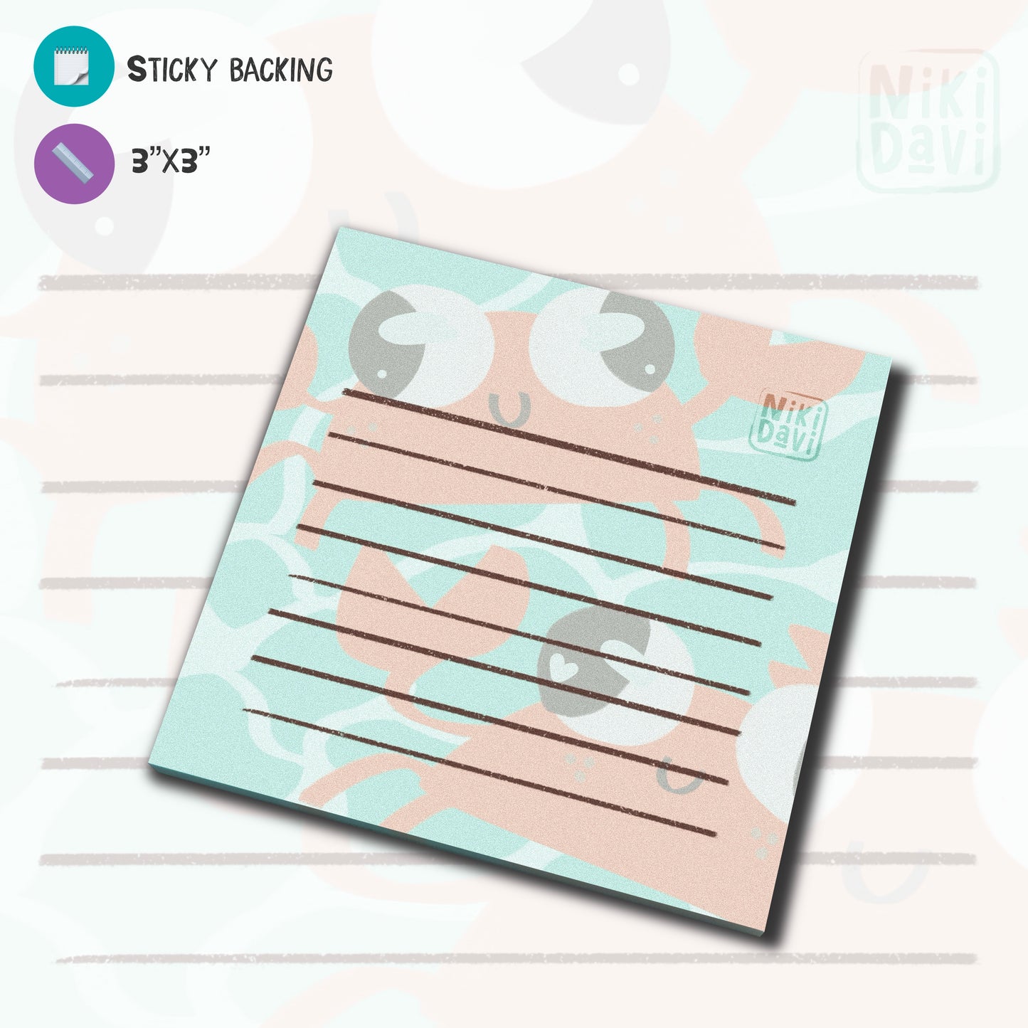 Derpy Crab sticky note