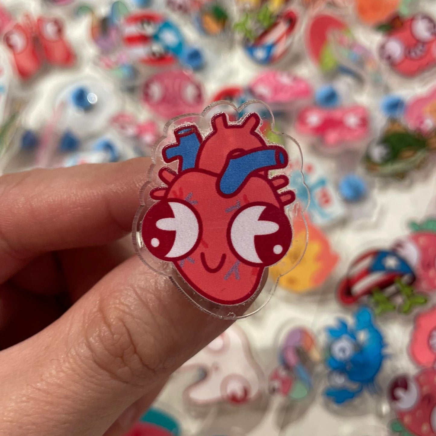 Derpy Heart Acrylic Pin