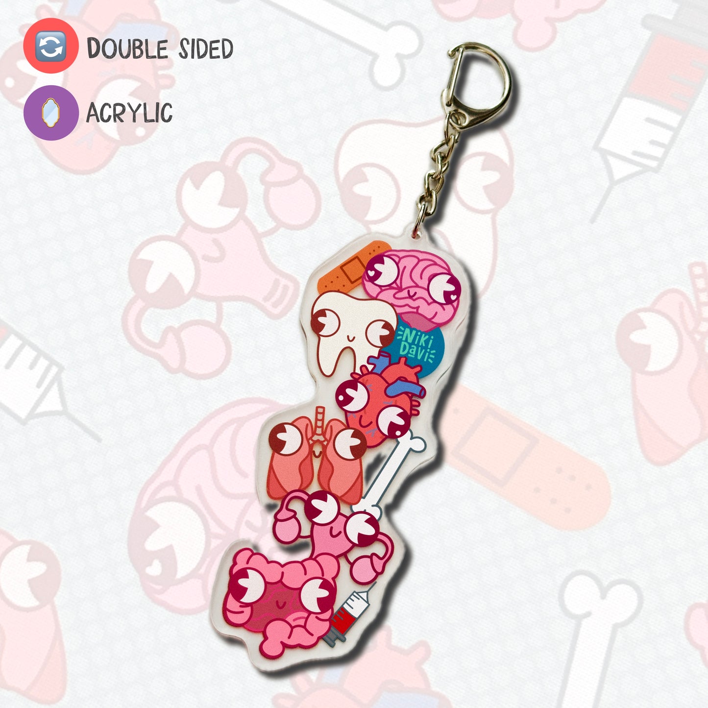 Derpy Organs Acrylic Keychain