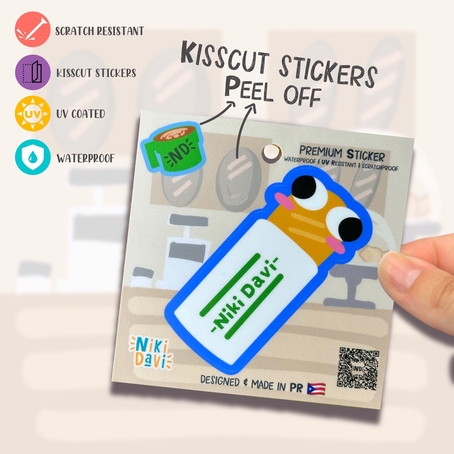 Pan Sobao Kiss Cut Premium Sticker
