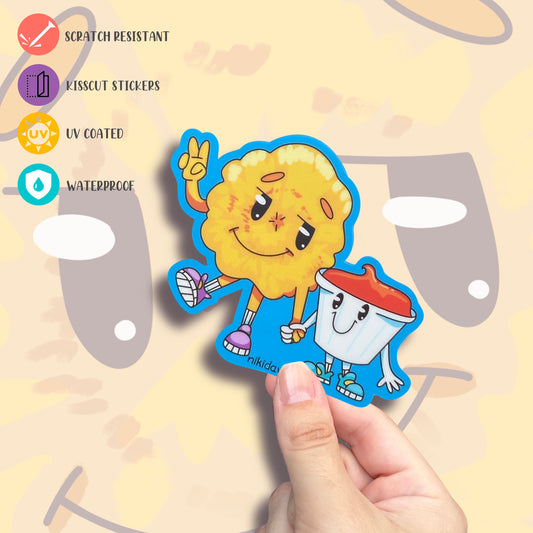 Toston & Mayoketchup Kis Cut Premium Sticker