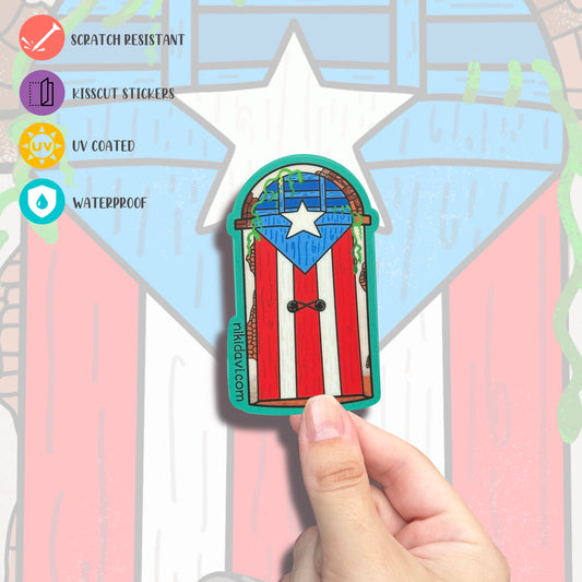 Puerta Bandera Kis Cut Premium Sticker