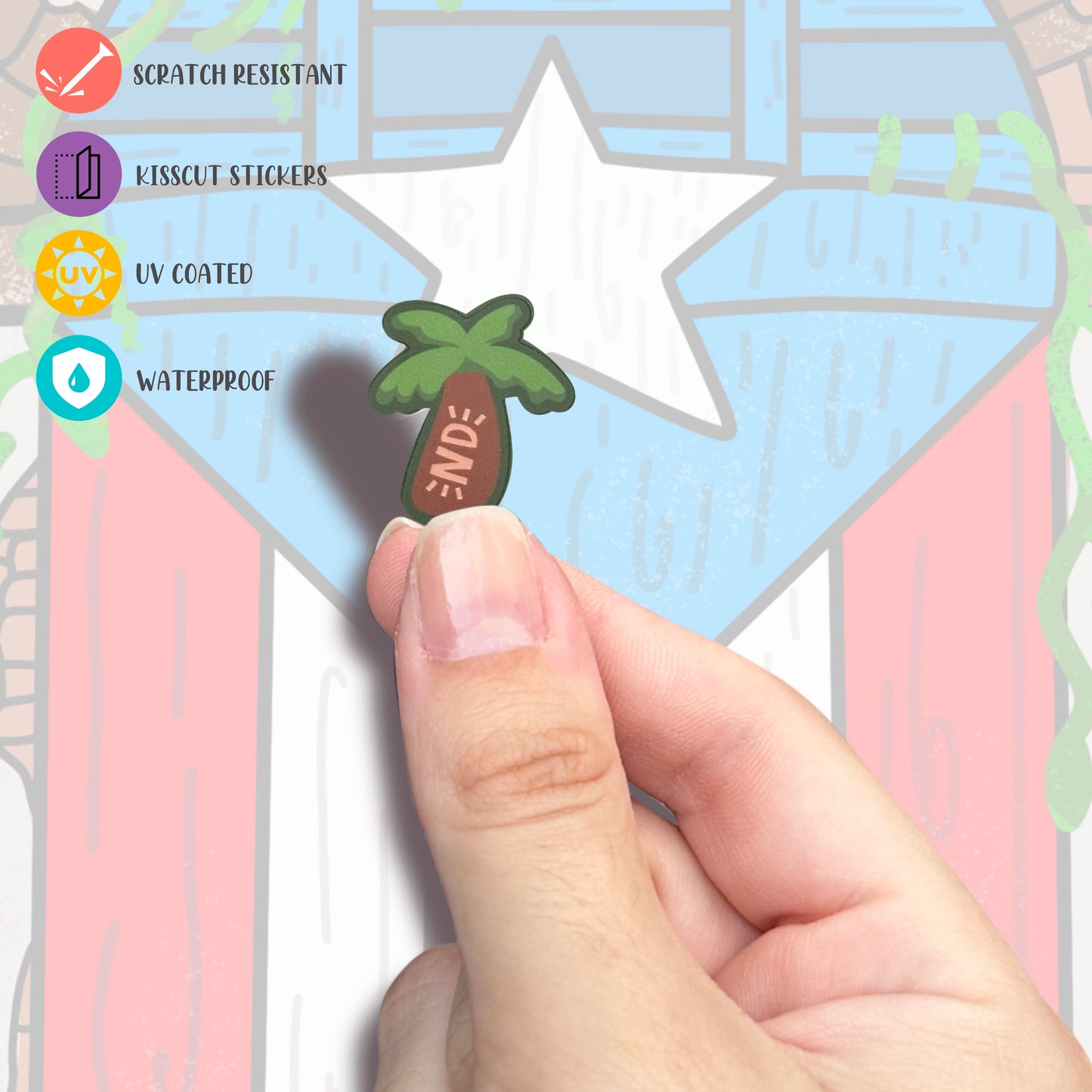 Puerta Bandera Kis Cut Premium Sticker