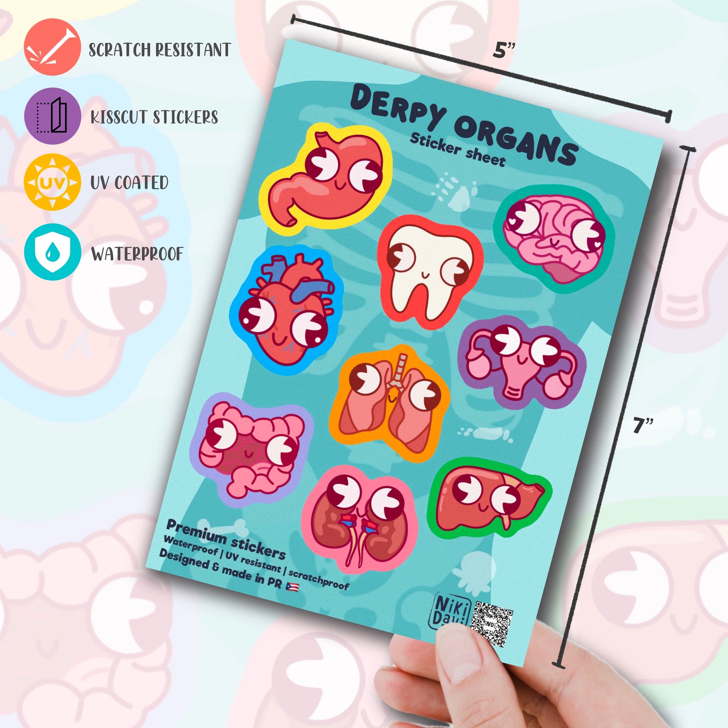 Derpy Organs Sticker Sheet