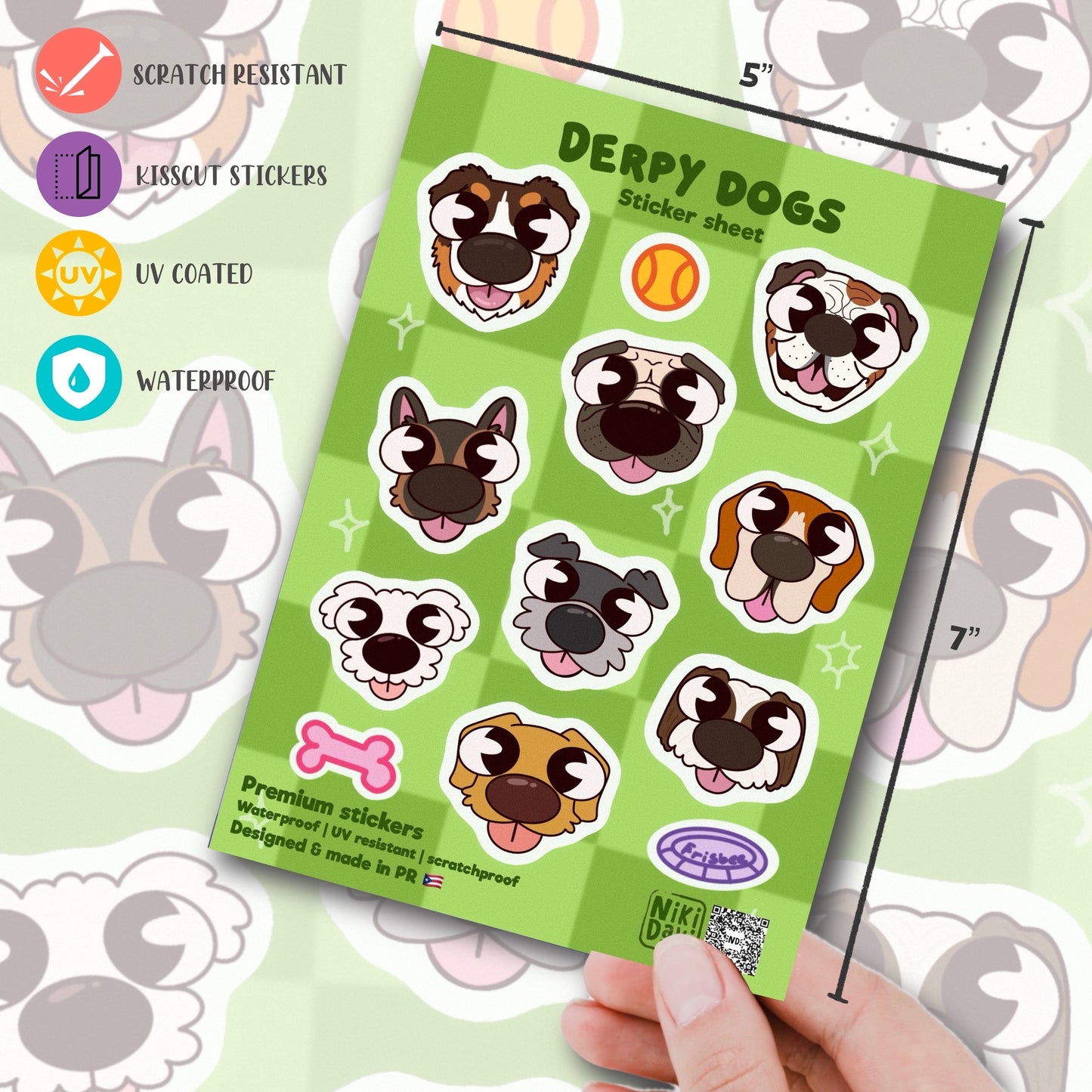 Derpy Dog Sticker Sheet