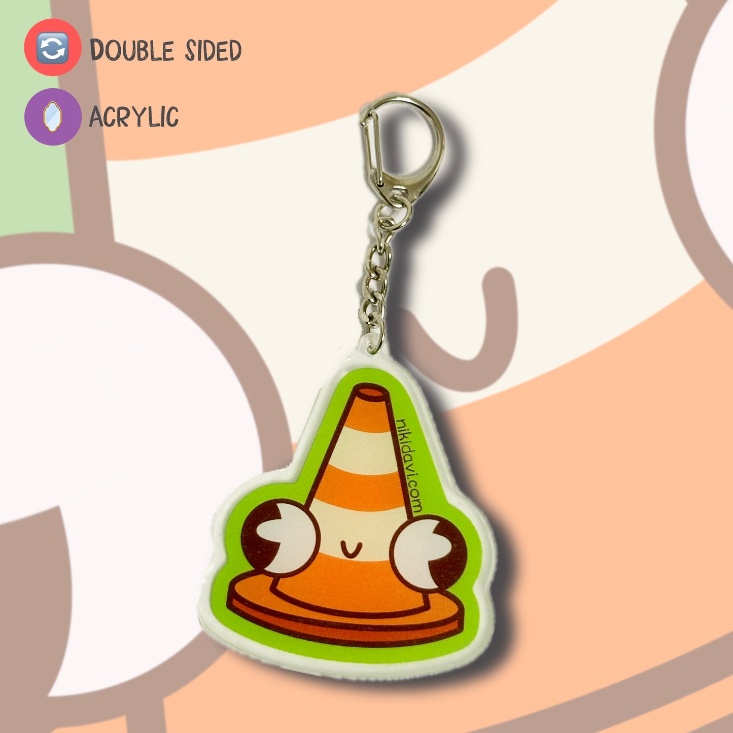 Safety Cone Keychain