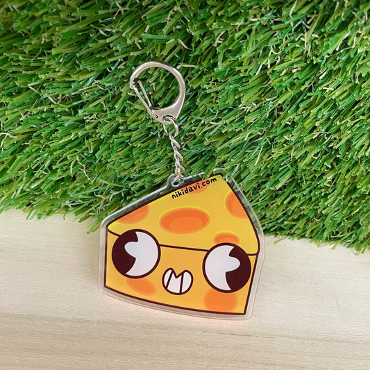 Cheese derpy cartoon keychain niki davi