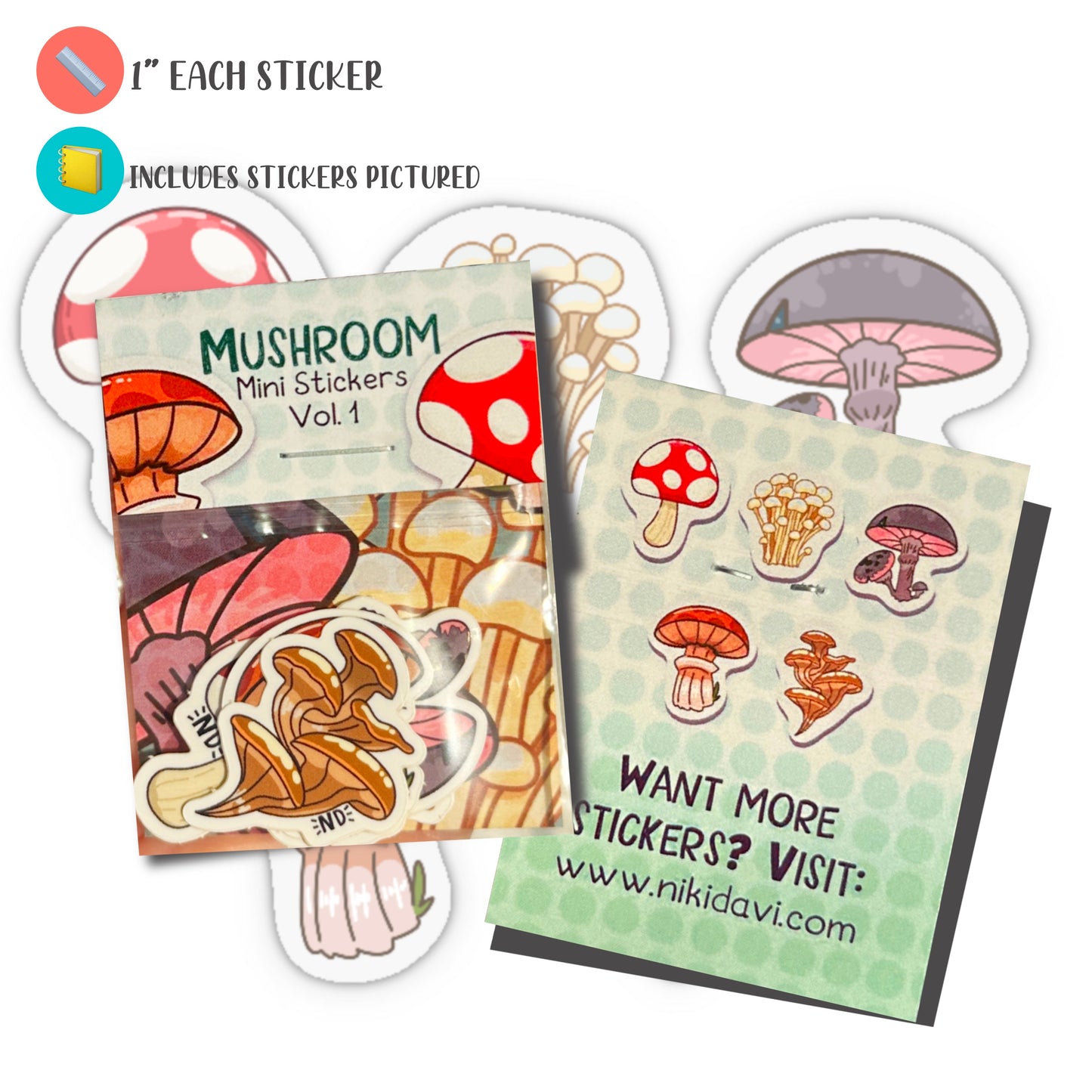 Mushroom Sticker Mini Pack