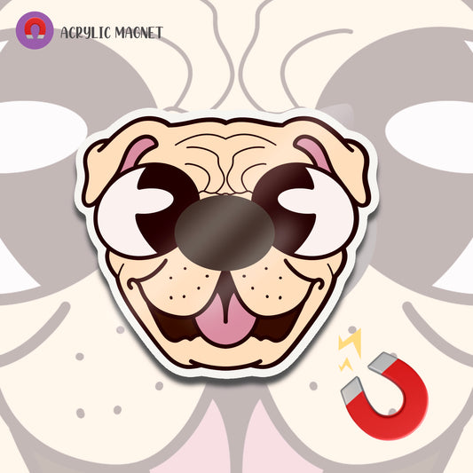Bulldog Acrylic Magnet
