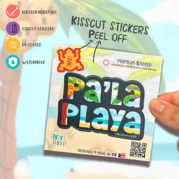 Pa la Playa Kis Cut Premium Sticker