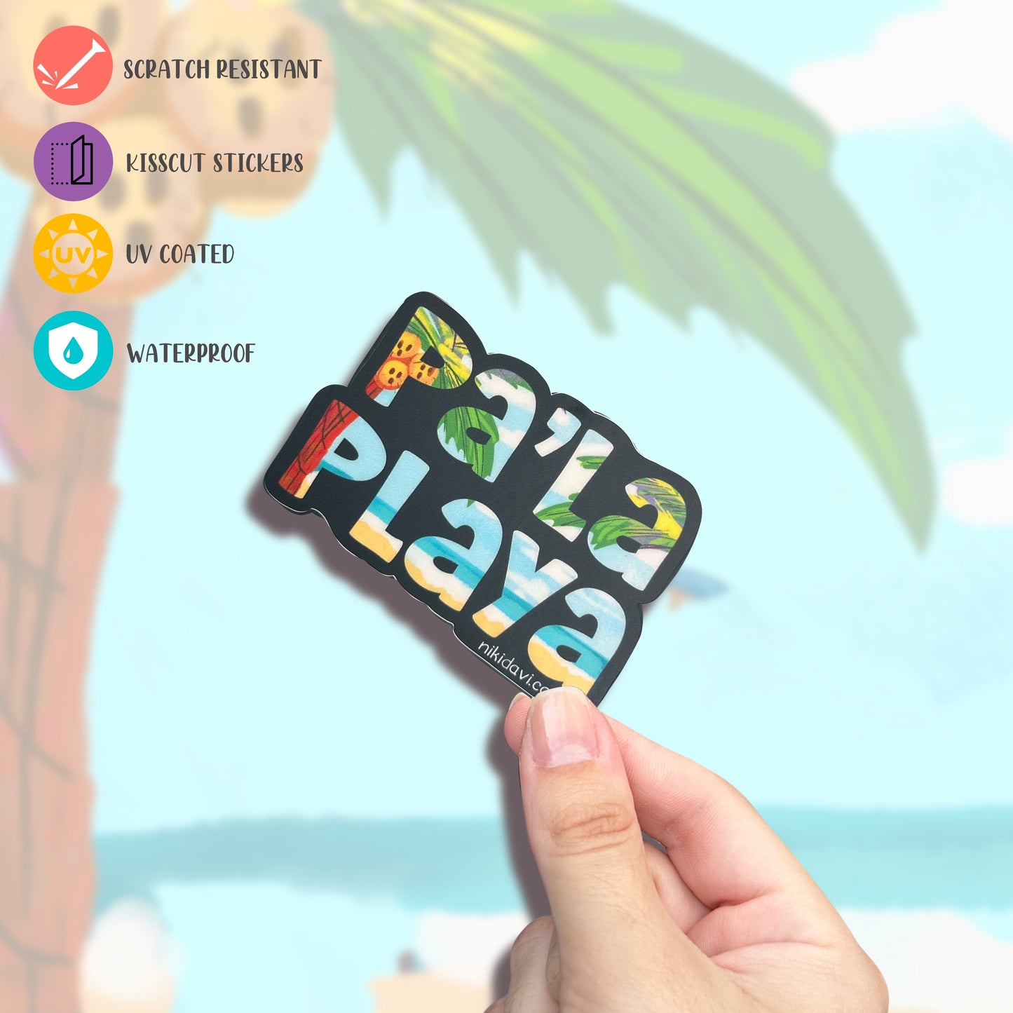Pa la Playa Kis Cut Premium Sticker