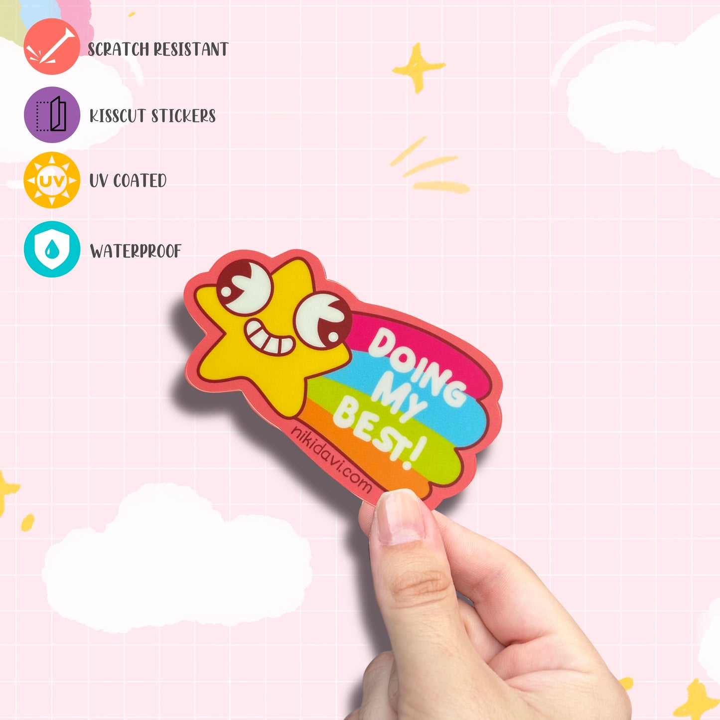 Doing my best Kis Cut Premium Sticker
