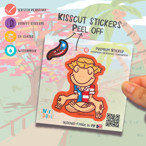 Coqui Jibaro Kis Cut Premium Sticker