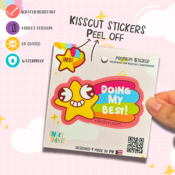 Doing my best Kis Cut Premium Sticker