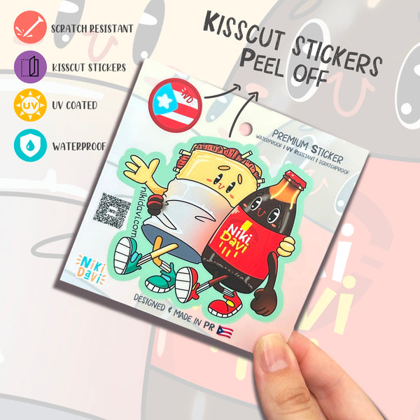 Tripleta & Malta Kis Cut Premium Sticker