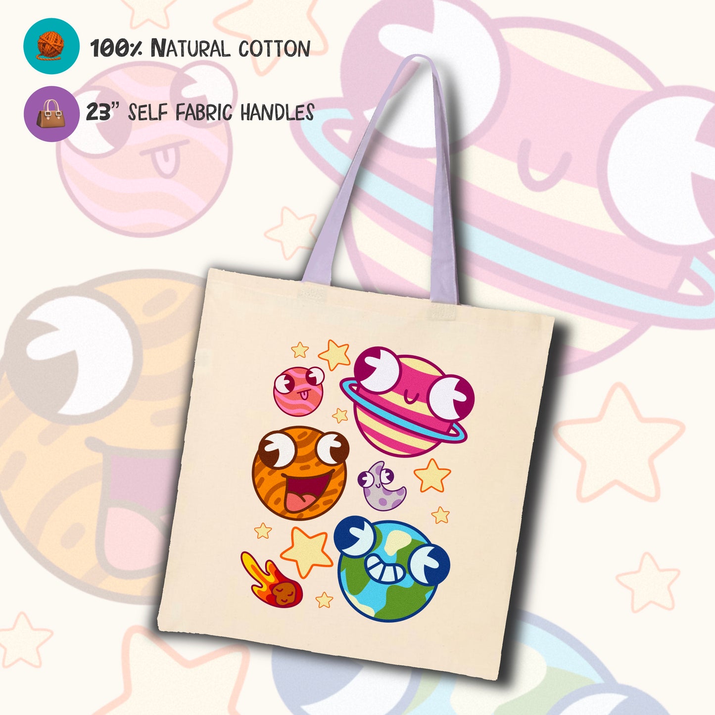 Derpy planets Tote Bag
