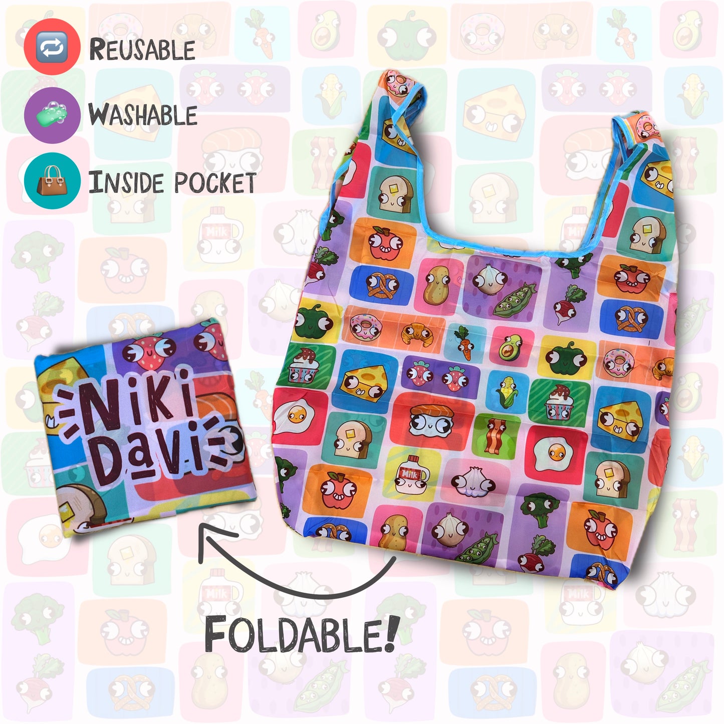 Foodie Reusable shopping bag