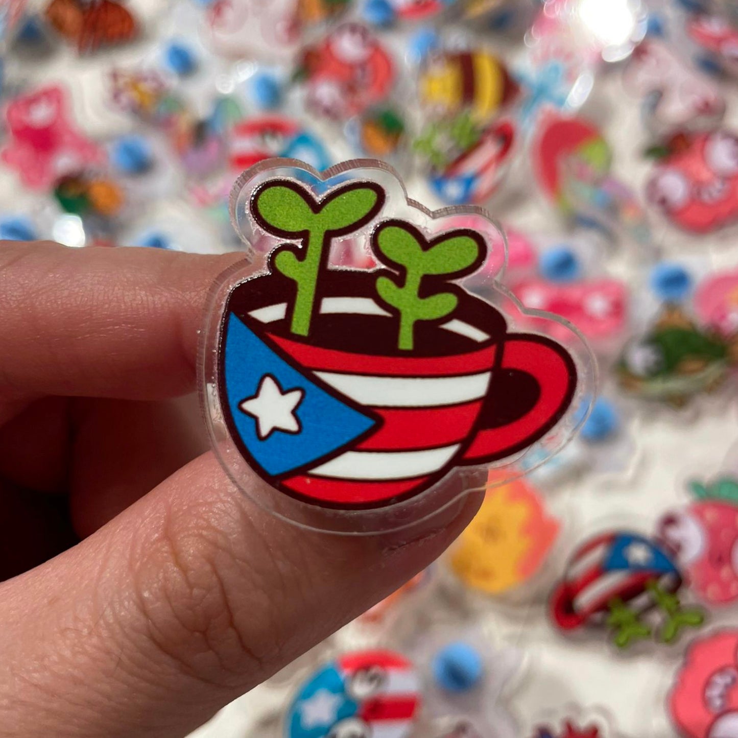 Taza Bandera Acrylic Pin