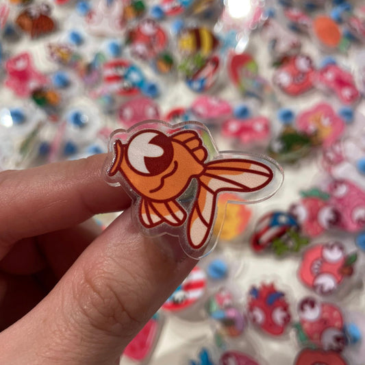 Gold Fish Acrylic Pin