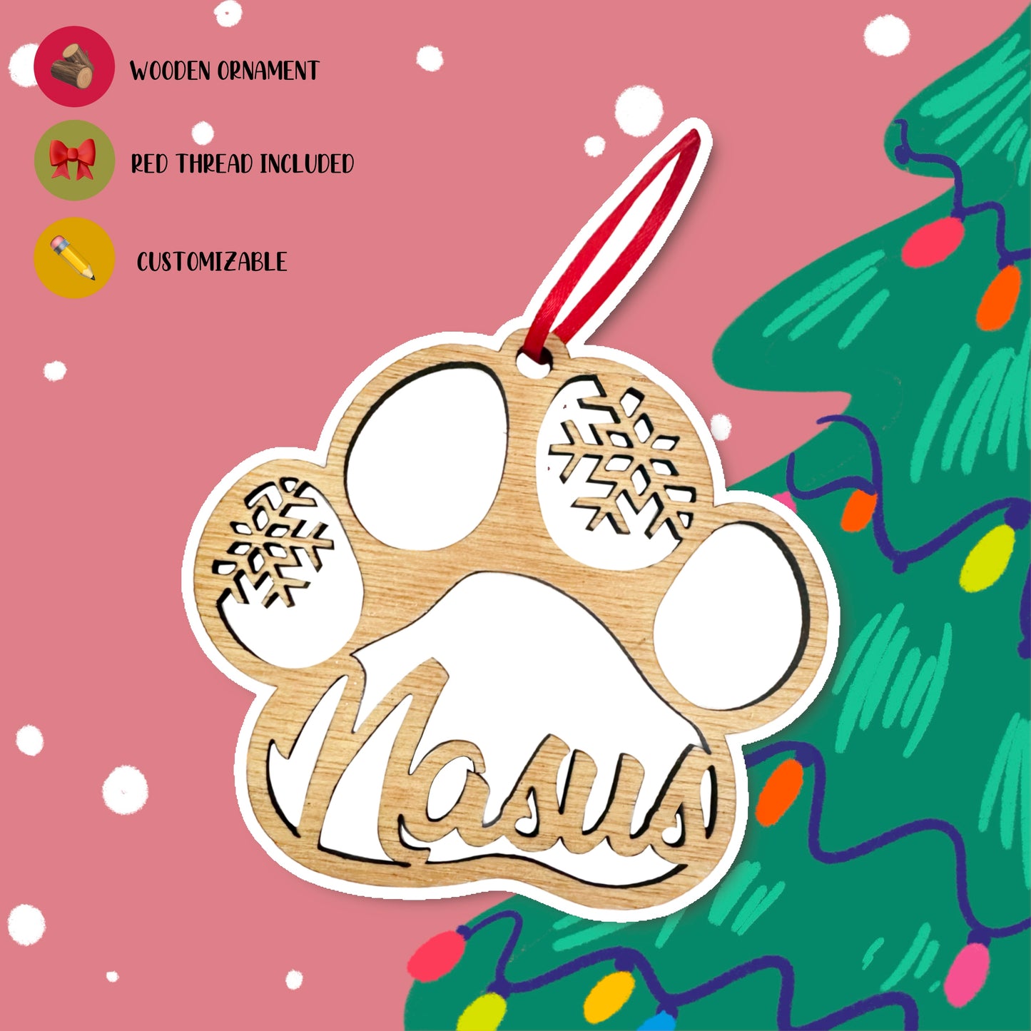 Adorno Navideño de Mascota