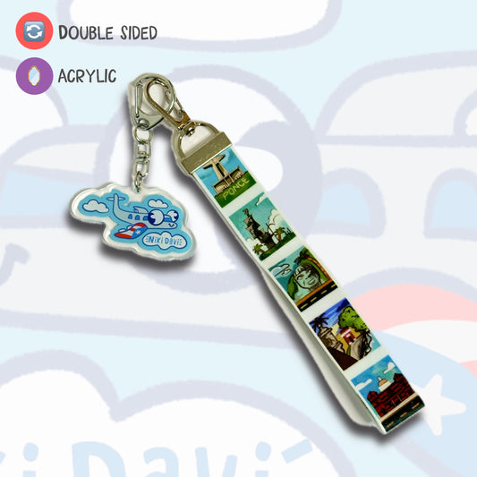 Aterrizaje Boricua Lanyard Keychain