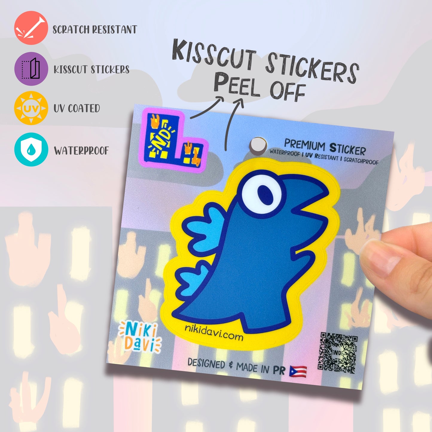 Ñotzilla Kiss Cut Premium Sticker