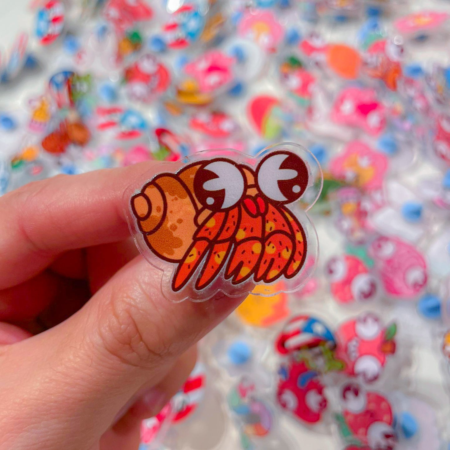 Hermit Crab Acrylic Pin