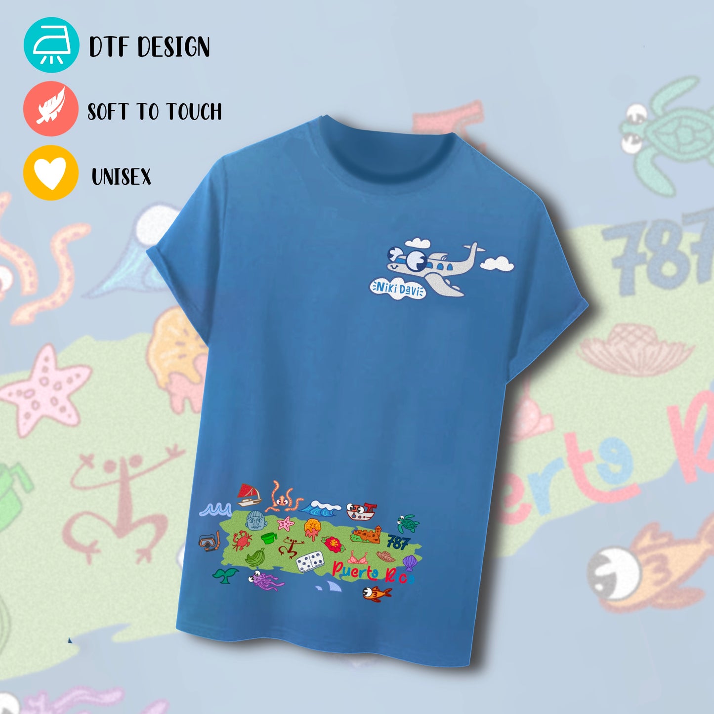 Aterrizaje Boricua Oversize T Shirt