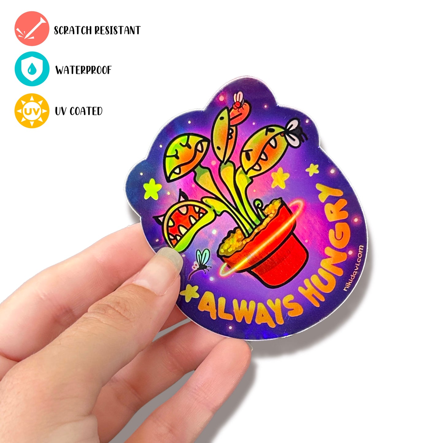 Holo Space venus flytrap Premium Sticker