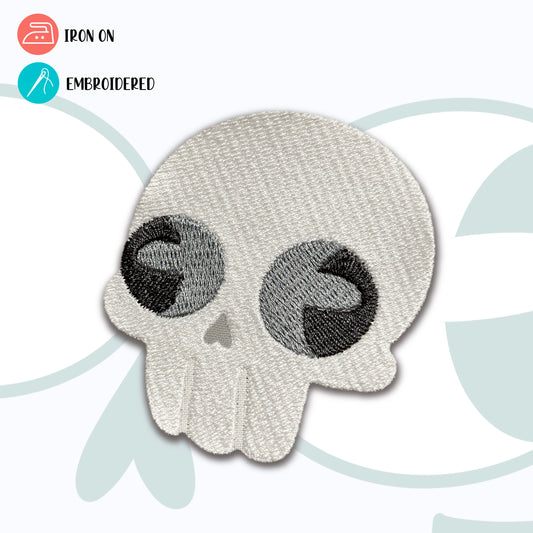 Derpy skull Embroidered Patch