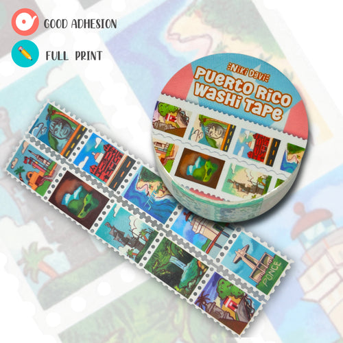 Puerto Rico Stamp Washi Tape