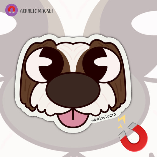 Derpy Shih tzu Acrylic Magnet