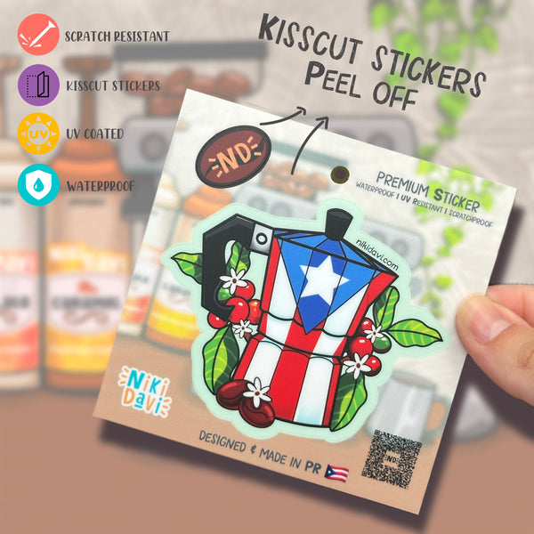 Puertorrican Greca Kis Cut Premium Sticker