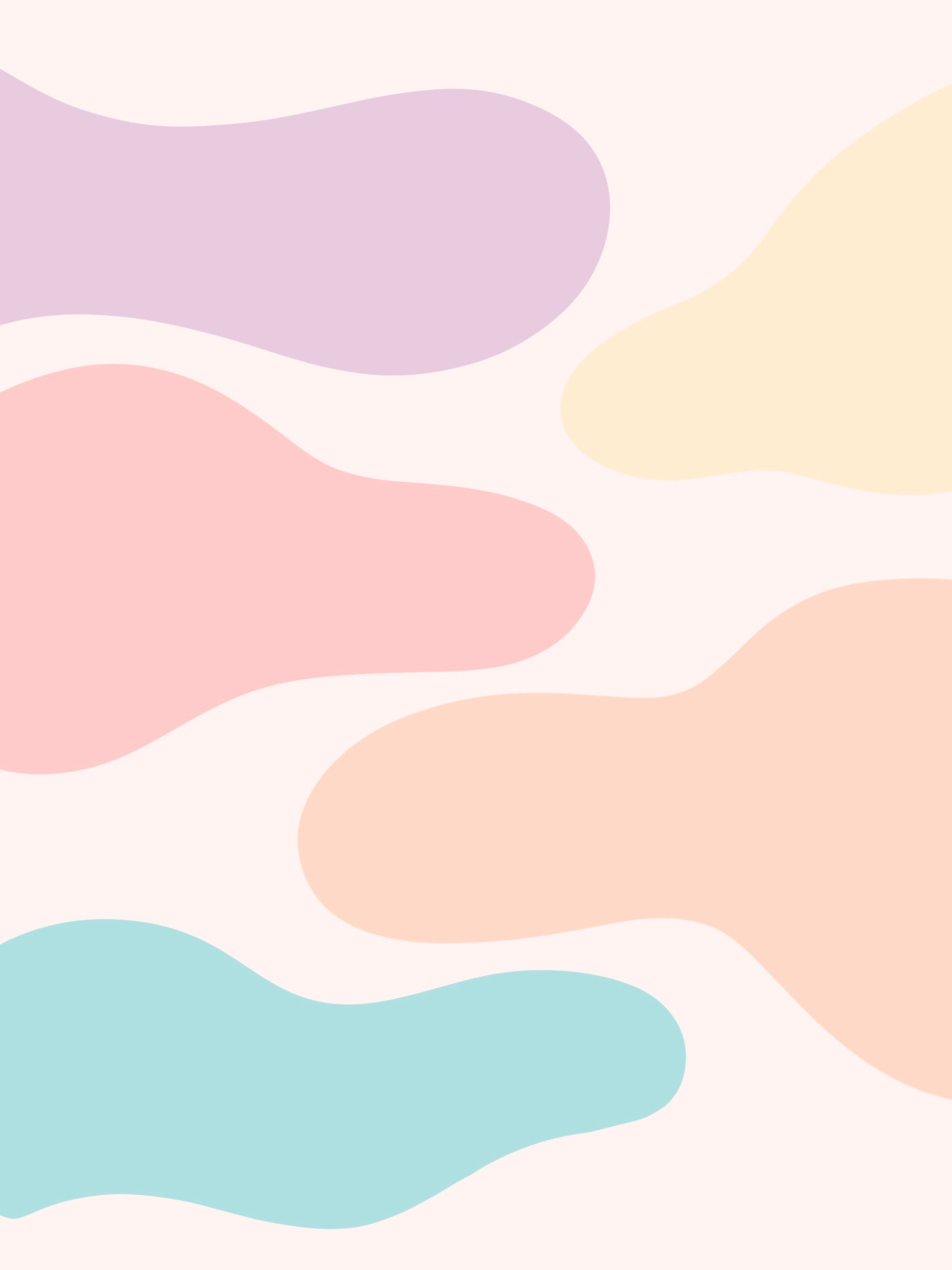 Abstract pattern of pastel colors on a light pink background