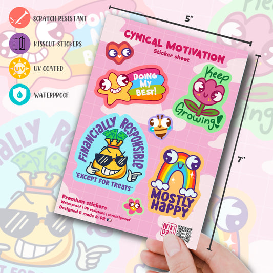 Cynical Motivation Sticker Sheet