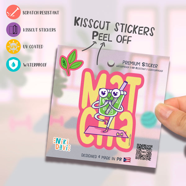 Matcha Kiss Cut Premium Sticker