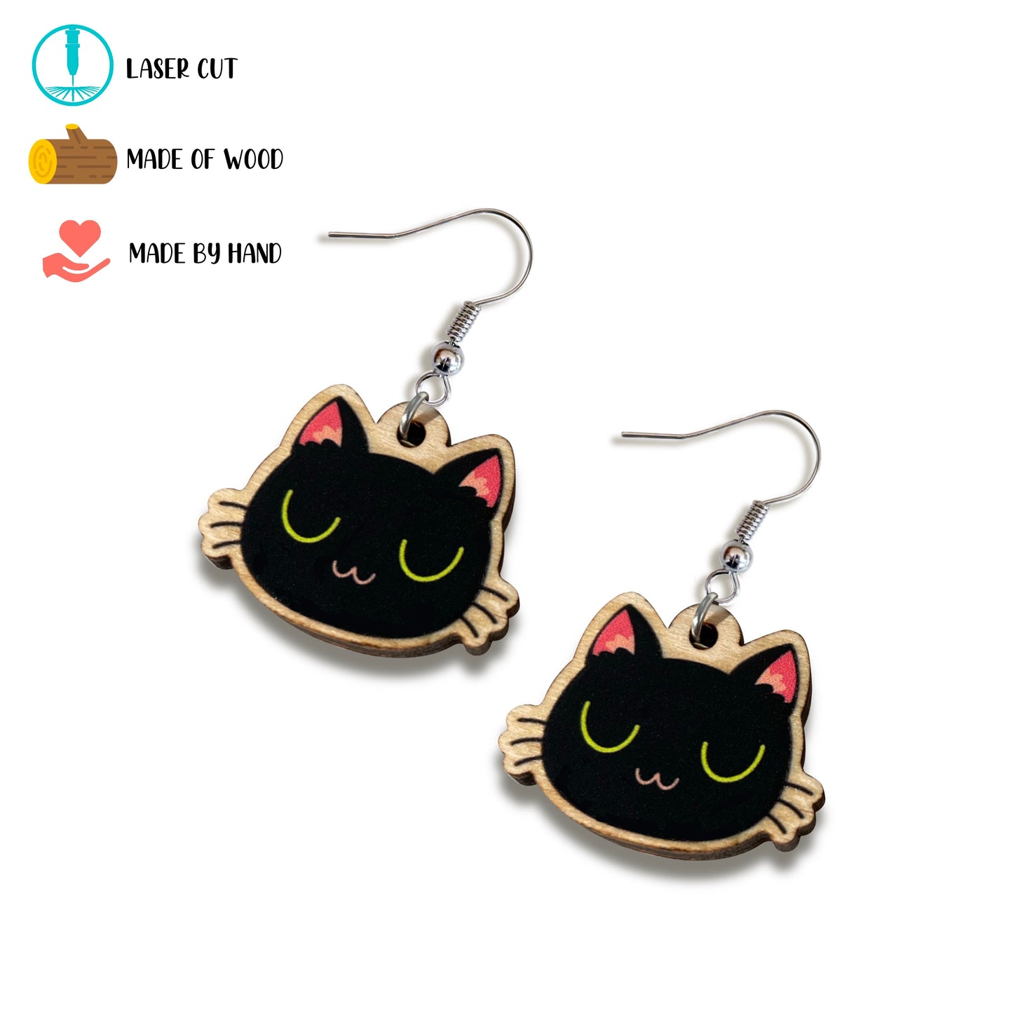 Pendientes Gato Negro