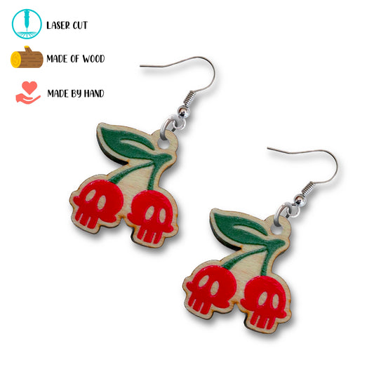 Cherry Skull Earrings