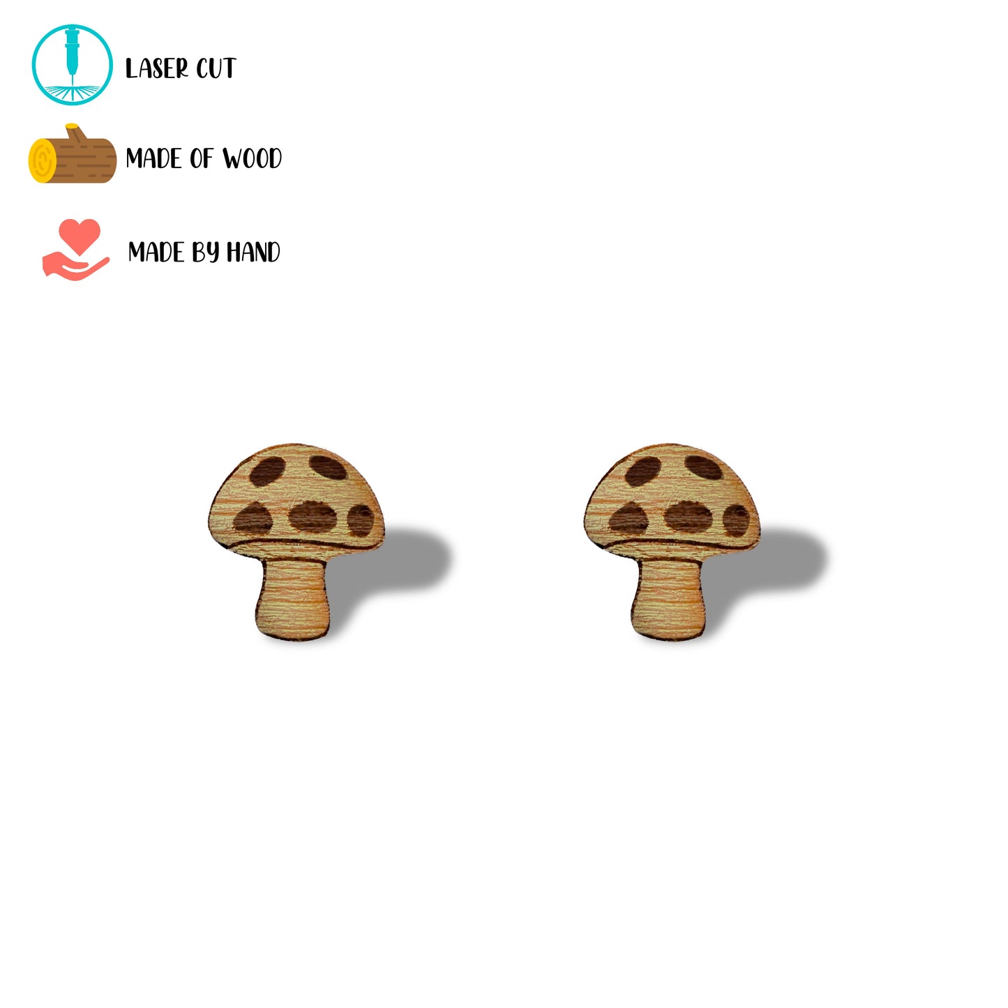 Mushroom Stud Earrings