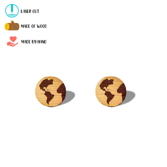 World globe Stud Earrings